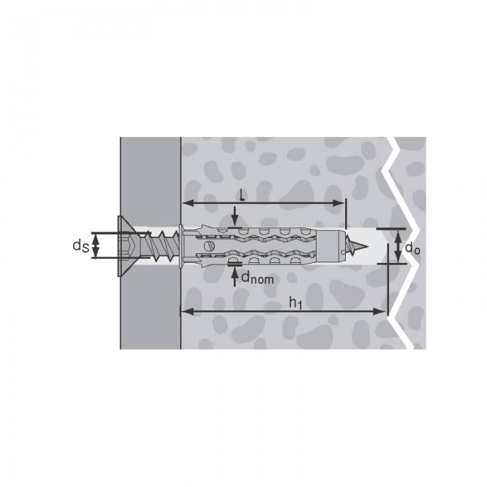 Дюбель нейлоновий MQ Quattro® 10x50 Mungo 1050100 (1050100)