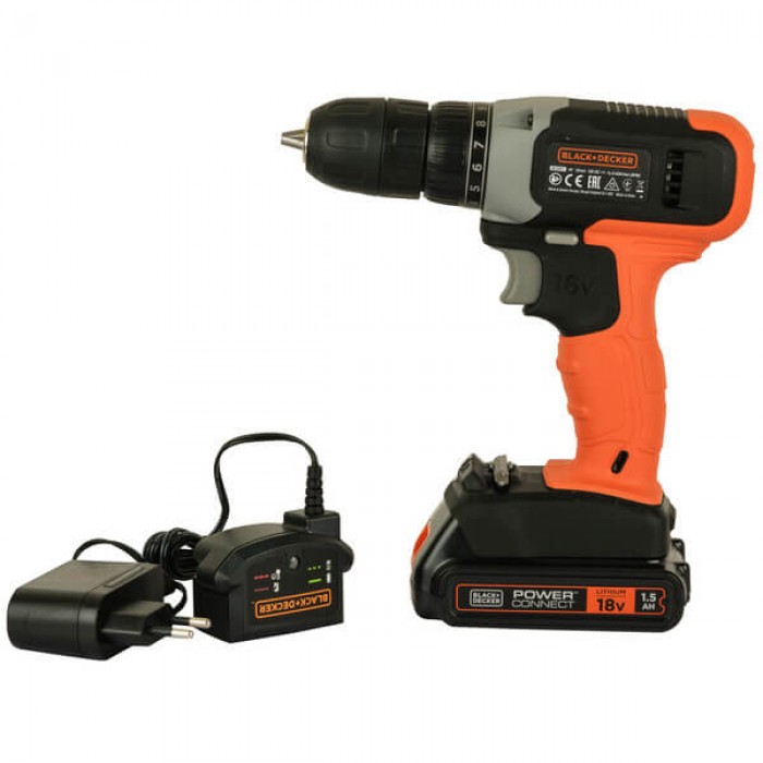 Дрель-шуруповерт аккумуляторный BLACK+DECKER BCD001C1 (BCD001C1)