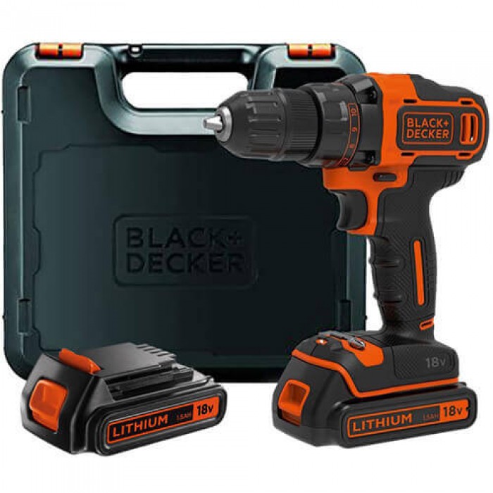 Дрель-шуруповерт аккумуляторный BLACK+DECKER BDCDD186KB (BDCDD186KB)