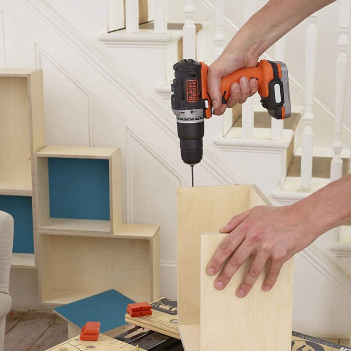 Дрель-шуруповерт аккумуляторная безщеточная ударная BLACK+DECKER BDCHD12S1 (BDCHD12S1)