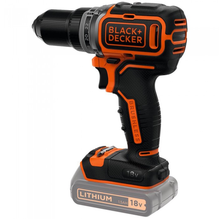 Дриль-шурупокрут акумуляторний безщітковий BLACK+DECKER BL186N (BL186N)