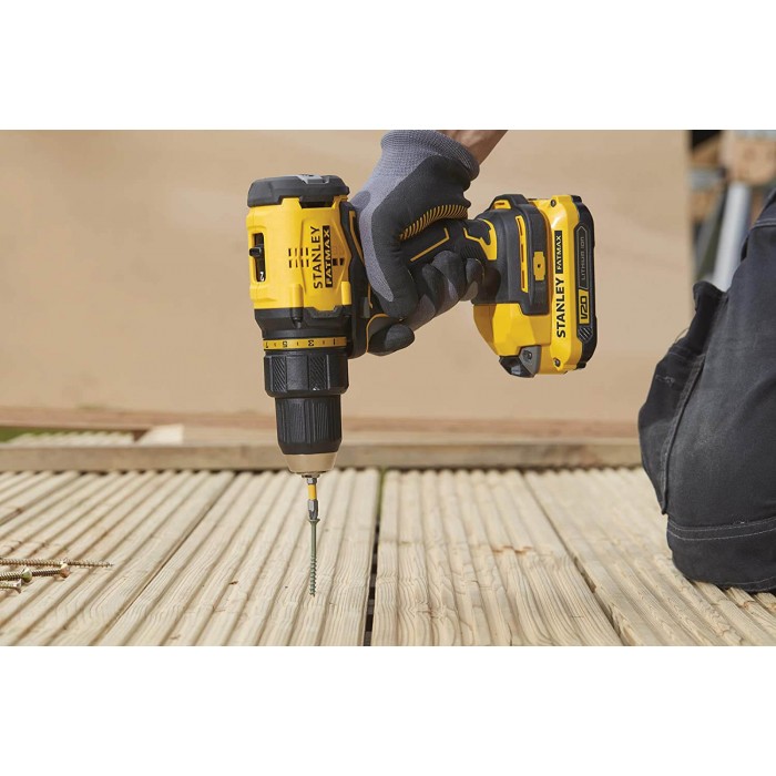 Дрель-шуруповерт безщеточная аккумуляторная STANLEY FATMAX SFMCD710D2K (SFMCD710D2K)