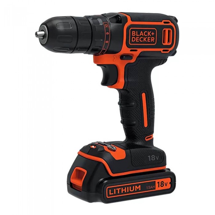 Дрель-шуруповерт аккумуляторный BLACK+DECKER BDCDC18KB (BDCDC18KB)