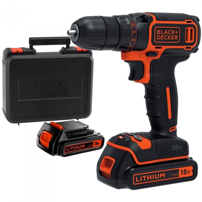 Дрель-шуруповерт аккумуляторный BLACK+DECKER BDCDC18KB (BDCDC18KB)