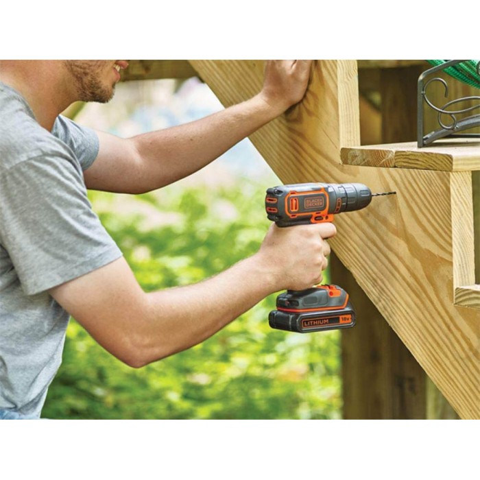 Дрель-шуруповерт аккумуляторный BLACK+DECKER BDCDC18KB (BDCDC18KB)