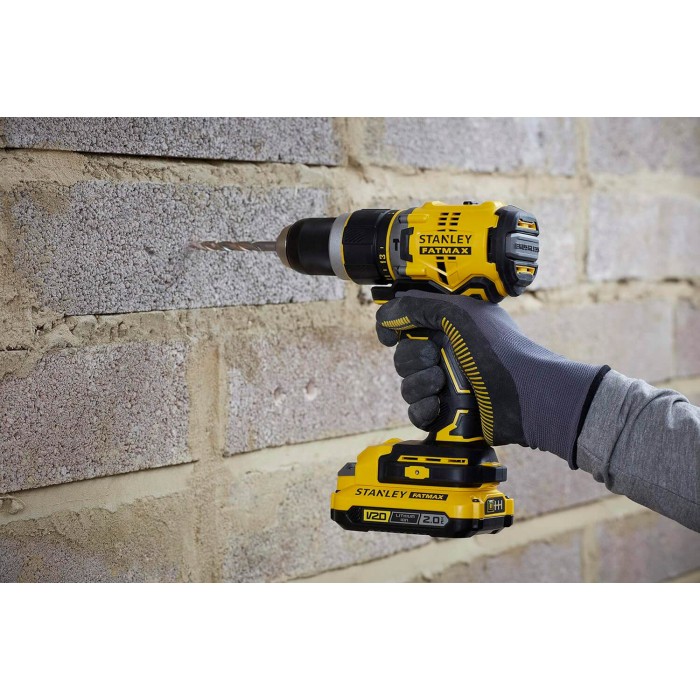 Дриль-шурупокрут ударний акумуляторний безщітковий STANLEY FATMAX SFMCD721D2K (SFMCD721D2K)