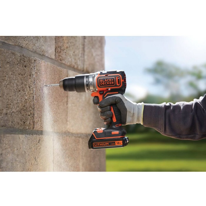 Дриль-шурупокрут ударний безщітковий акумуляторний BLACK+DECKER BL188N (BL188N)