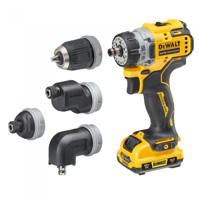 Дрель-шуруповерт аккумуляторная бесщеточная со сменными насадками DeWALT DCD703L2T (DCD703L2T)