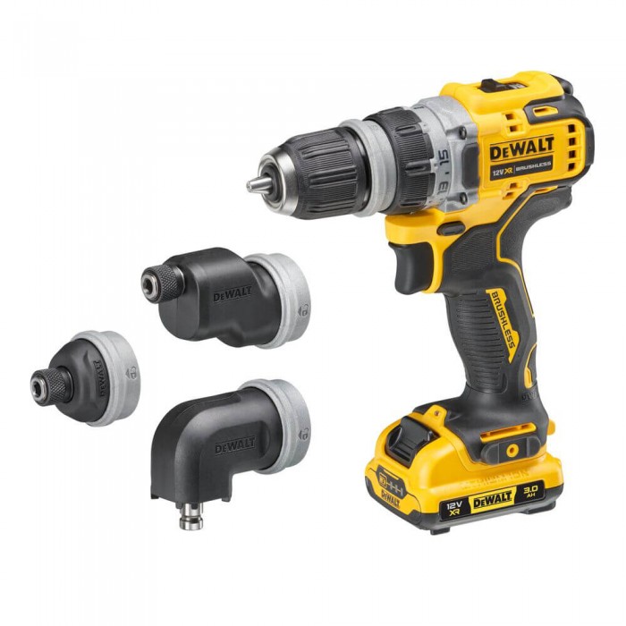 Дрель-шуруповерт аккумуляторная бесщеточная со сменными насадками DeWALT DCD703L2T (DCD703L2T)