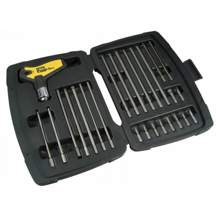 Отвертка - набор FatMax с Т-образной рукояткой с защелочным механизмом и набором бит STANLEY 0-79-153 (0-79-153)