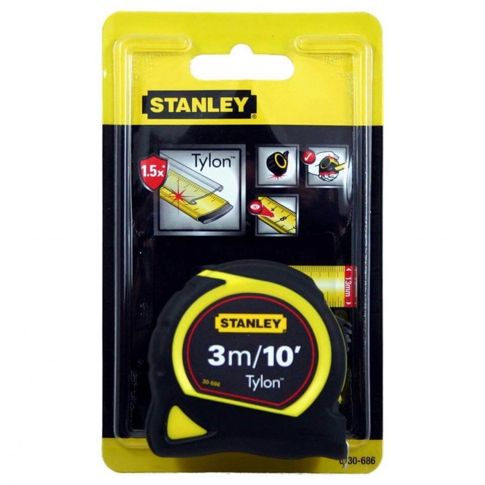 Рулетка измерительная OPP Tylon™ длиной 3 м, шириной 12.7 мм с метрической и дюймовой шкалами STANLEY 0-30-686 (0-30-686)