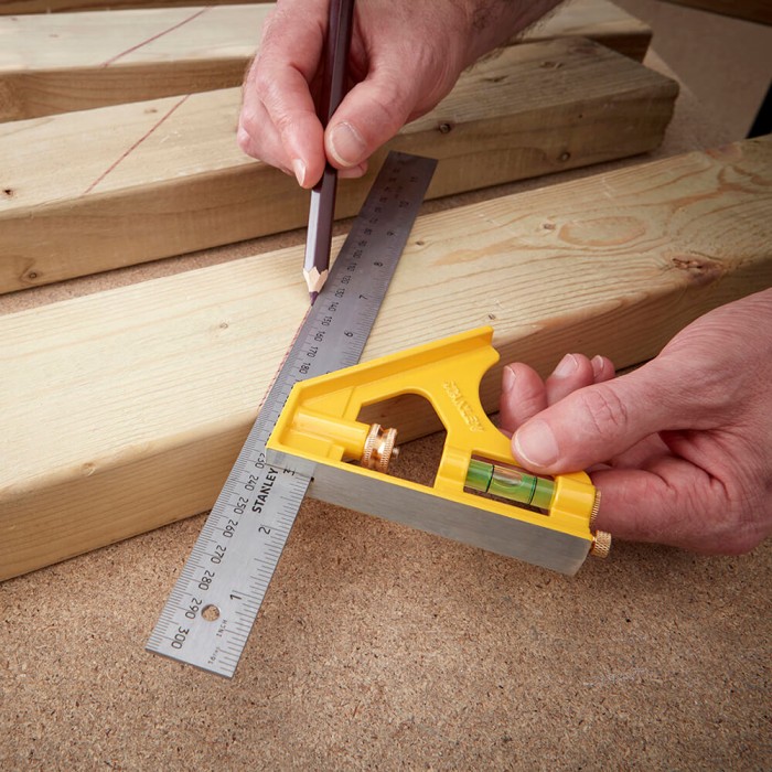 Угольник комбинированный длина линейки 300 мм STANLEY 2-46-143 (2-46-143)