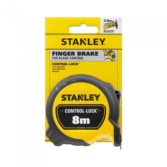 Рулетка измерительная CONTROL-LOCK длиной 8 м, шириной 25 мм, в обрезиненном корпусе, с двойной шкалой STANLEY STHT37232-0 (STHT37232-0)