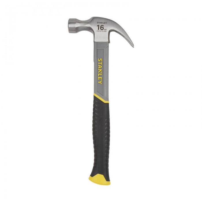 Молоток Fiberglass з вагою головки 450 г, з загнутим цвяходером STANLEY STHT0-51309 (STHT0-51309)