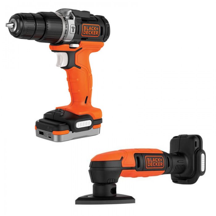 Набір з двох інструментів BLACK+DECKER BDCK121S1S (BDCK121S1S)