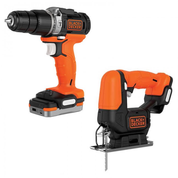 Набір з двох інструментів BLACK+DECKER BDCK122S1S (BDCK122S1S)