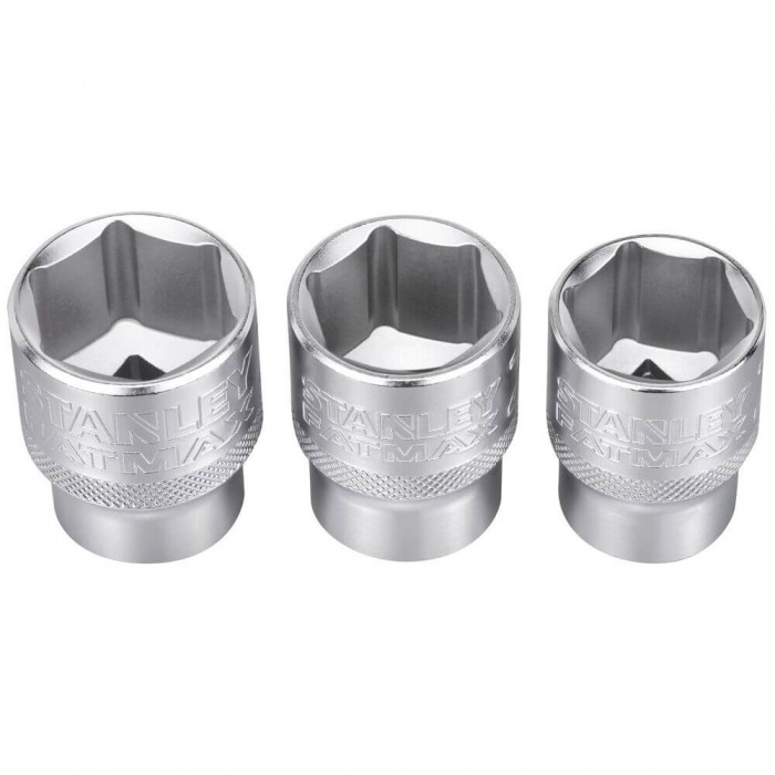 Набор торцевых головок 1/2 Maxi Drive с шестигранным профилем, 3 шт: 21, 22 24 мм. STANLEY FMMT17095-0 (FMMT17095-0)