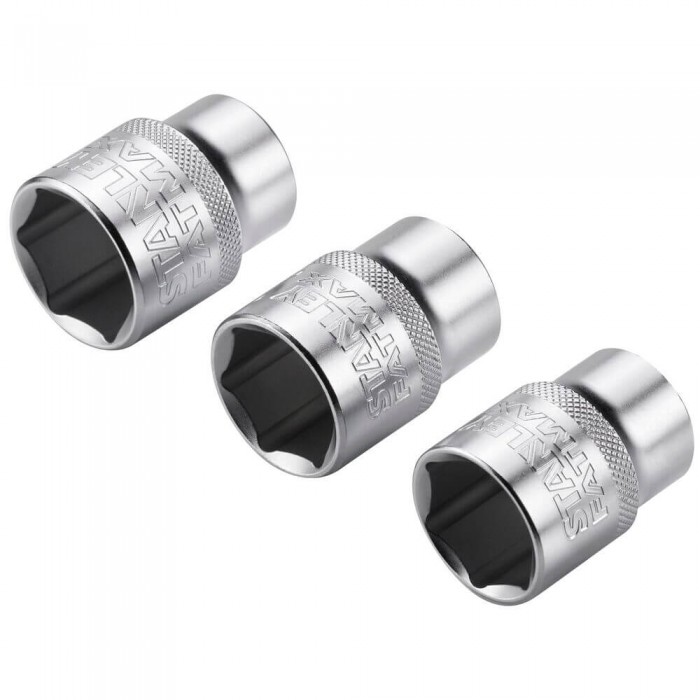 Набор торцевых головок 1/2 Maxi Drive с шестигранным профилем, 3 шт: 21, 22 24 мм. STANLEY FMMT17095-0 (FMMT17095-0)