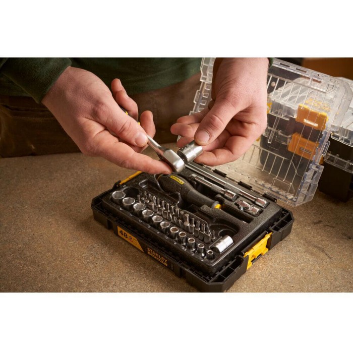 Набор торцевых головок 1/4 FATMAX® Maxi Drive, шестигранный, 48 предметов STANLEY FMMT98101-0 (FMMT98101-0)