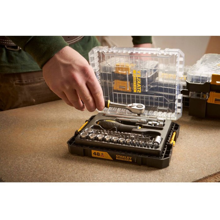 Набор торцевых головок 1/4 FATMAX® Maxi Drive, шестигранный, 48 предметов STANLEY FMMT98101-0 (FMMT98101-0)