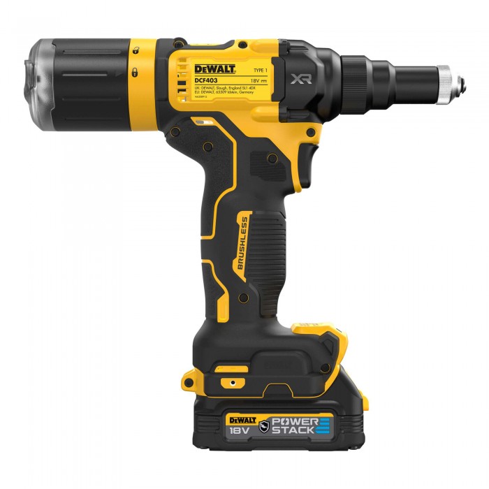 Заклепочник акумуляторний безщітковий DeWALT DCF403E1GT (DCF403E1GT)