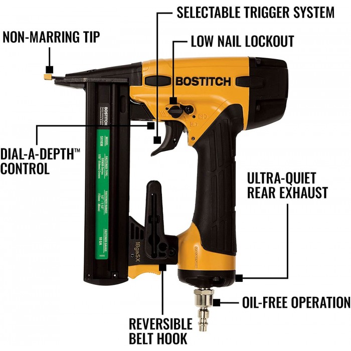 Пістолет скобозабивний пневматичний BOSTITCH SX1838-E (SX1838-E)