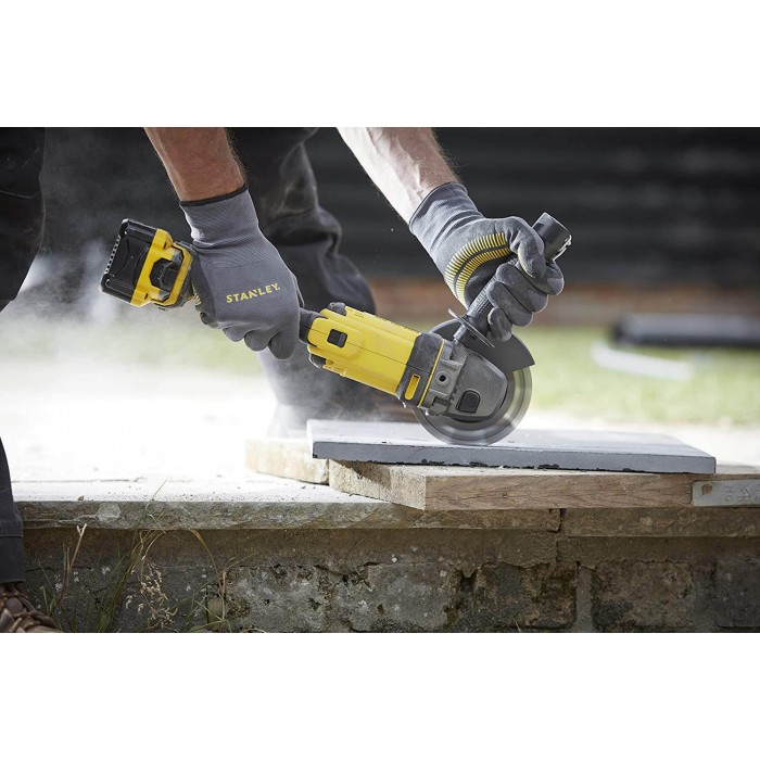 Шлифмашина угловая аккумуляторная - болгарка аккумуляторная STANLEY FATMAX SFMCG400M2K (SFMCG400M2K)