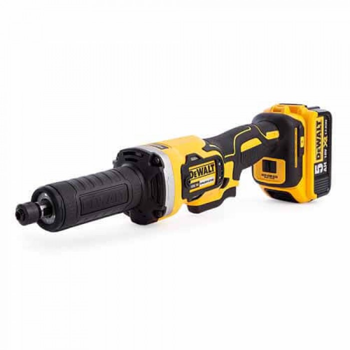 Прямошлифовальна машина акумуляторна безщіткова DeWALT DCG426P2 (DCG426P2)