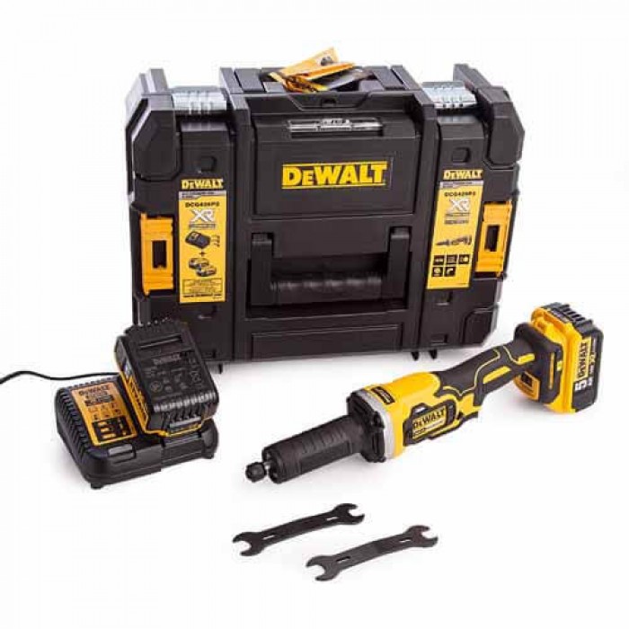 Прямошлифовальна машина акумуляторна безщіткова DeWALT DCG426P2 (DCG426P2)