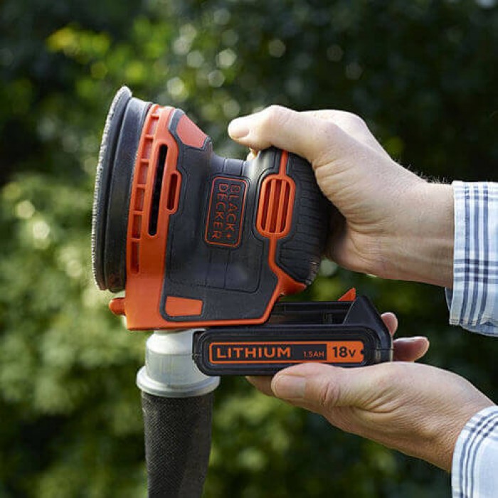 Шліфмашина ексцентрикова акумуляторна BLACK+DECKER BDCROS18N (BDCROS18N)