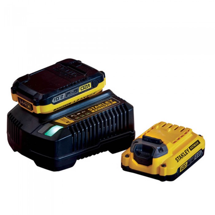 Зарядное устройство и 2 аккумулятора 18В STANLEY FATMAX SFMCB12D2 (SFMCB12D2)