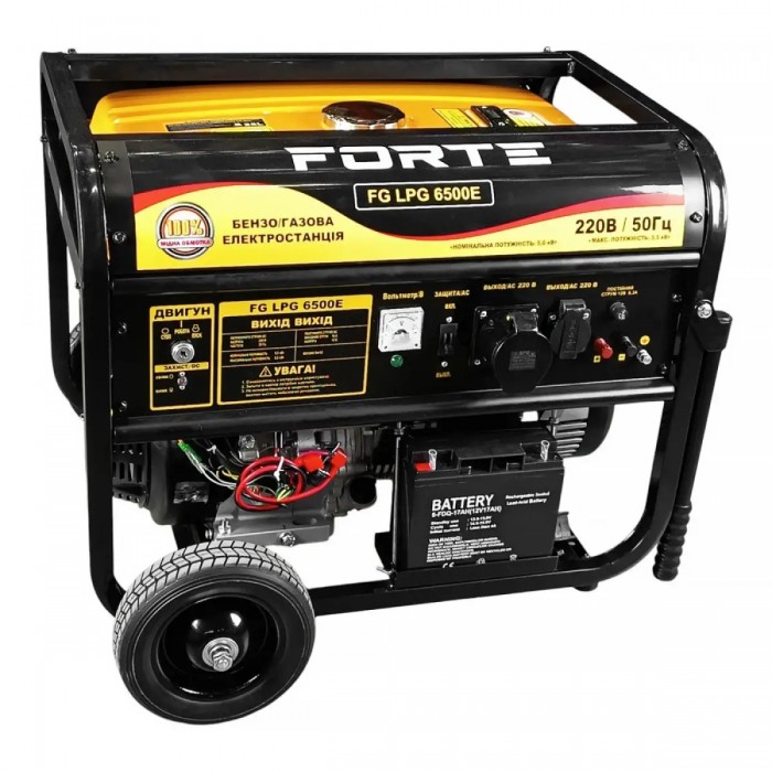 Генератор бензо-газовий Forte FG LPG6500E