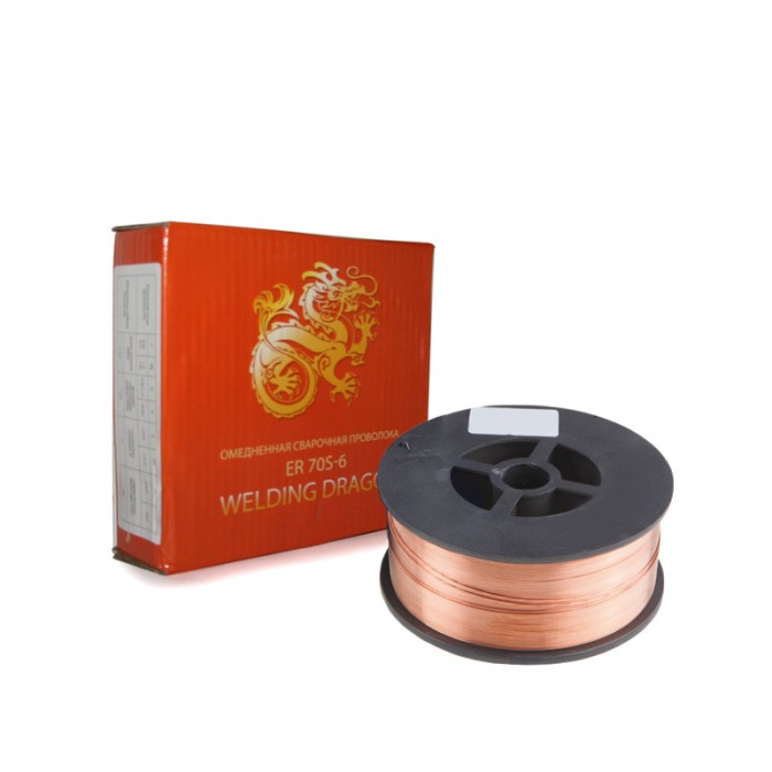 Купити Дріт обміднений ER 70S-6 Welding Dragon (1кг) 0.6 (FE.0601.WD) Дріт обміднений ER 70S-6 Welding Dragon (1кг) 0.6 (FE.0601.WD)