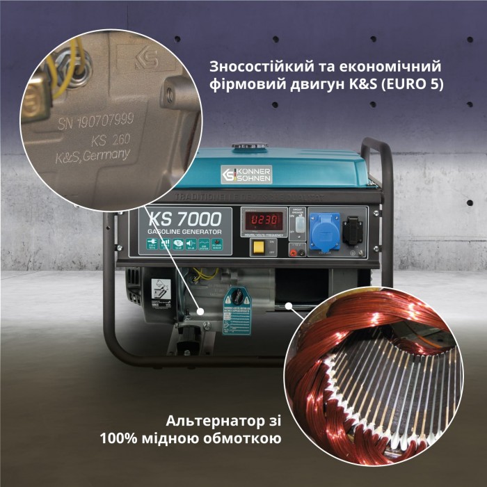 Бензиновый генератор Könner & Söhnen KS 7000 (KS 7000)