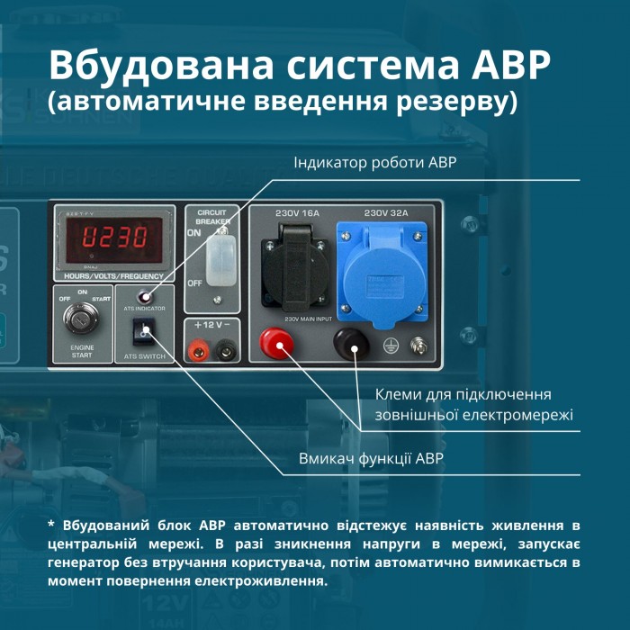 Бензиновий генератор «Könner & Söhnen» KS 10000E ATS (KS 10000E ATS)