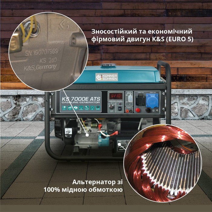 Бензиновый генератор Könner & Söhnen KS 7000E ATS (KS 7000E ATS)