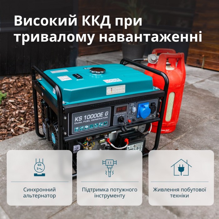 Генератор газобензиновый Könner & Söhnen KS 10000E G (KS 10000E G)