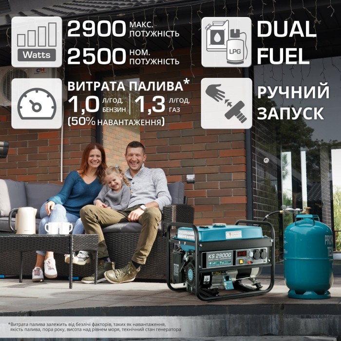 Генератор газобензиновый Könner & Söhnen KS 2900G (KS 2900G)