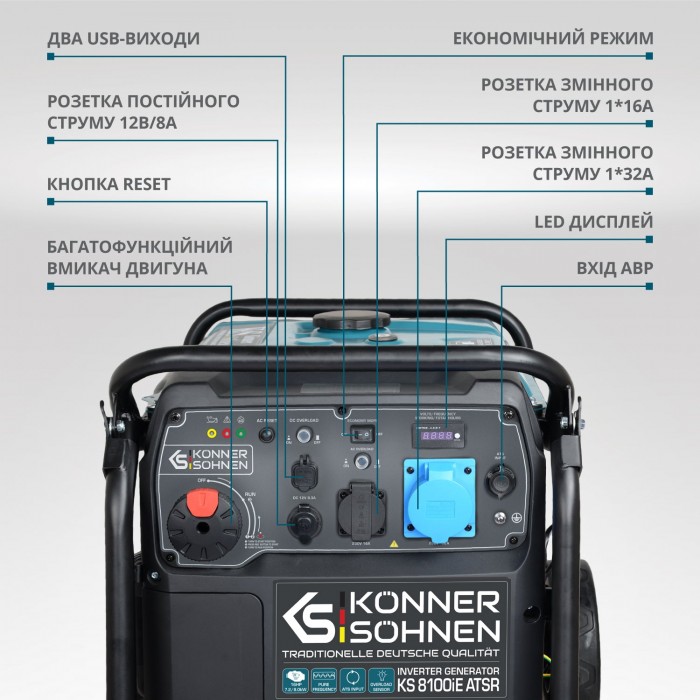 Інверторний генератор KS 8100iE ATSR (KS 8100iE ATSR)