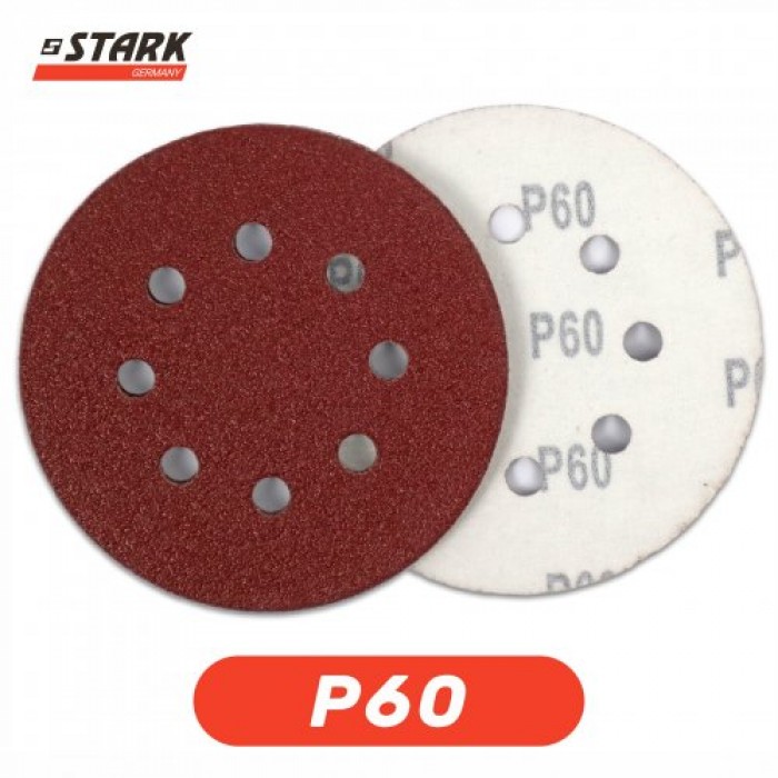 Папір шліфувальний Stark D125 мм 8 отворів з. 100 5 шт. (126005100)