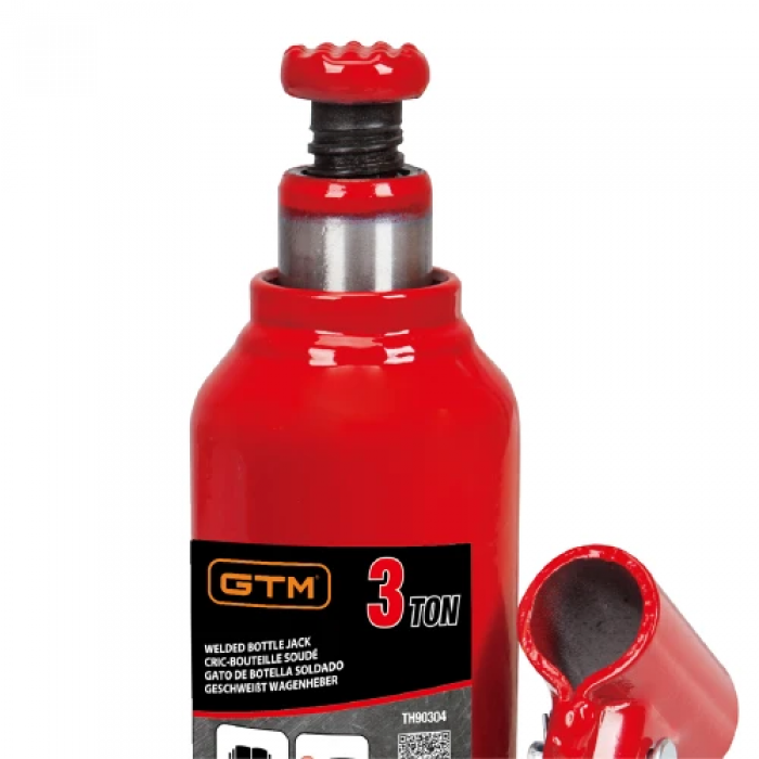 Домкрат гідравлічний пляшковий 3т GTM Т90304 (UKR U-32757)