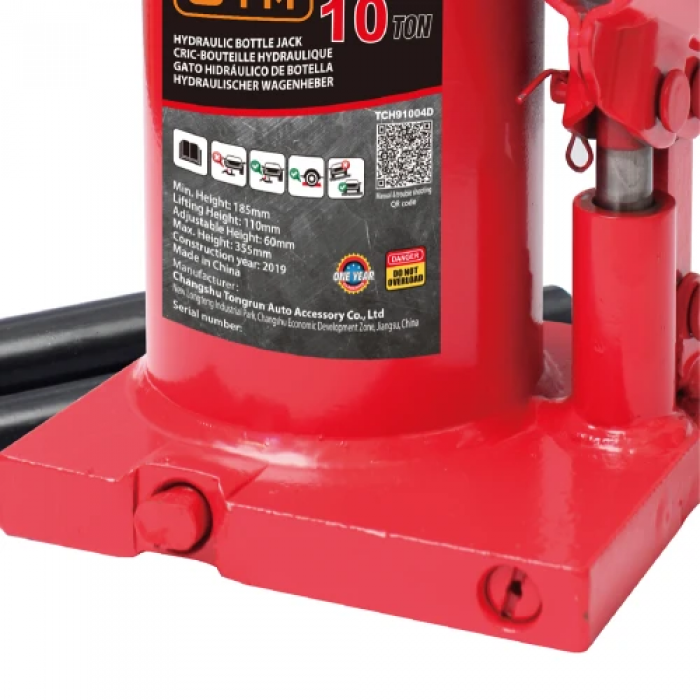 Домкрат гідравлічний пляшковий 10т GTM Т91004 (UKR U-32759)