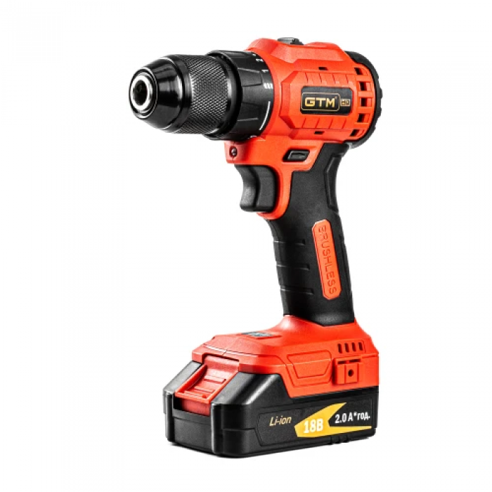 Аккумуляторный бесщеточный шуруповерт GTM DS18/50BL + 2 АКБ и ЗУ в кейсе (DS18/50BL) (UKR U-2897)
