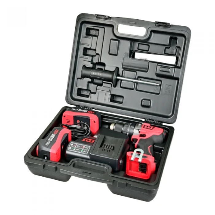 Аккумуляторный ударный шуруповерт Mighty Seven DH-101A безщеточный + 2 АКБ и ЗУ в кейсе (DH-101A) (UKR U-2997)