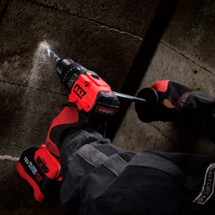 Аккумуляторный ударный шуруповерт Mighty Seven DH-101A безщеточный + 2 АКБ и ЗУ в кейсе (DH-101A) (UKR U-2997)