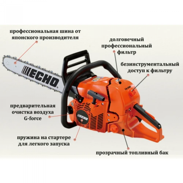 Бензопила ECHO CS-590 3 кВт, 45 см (CS-590) (UKR U-81750)