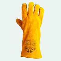 Сварочные перчатки-краги  Doloni (спилковые желтые)
