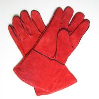 Сварочные перчатки-краги  INTERTOOL SP-0156 14" (красная) 